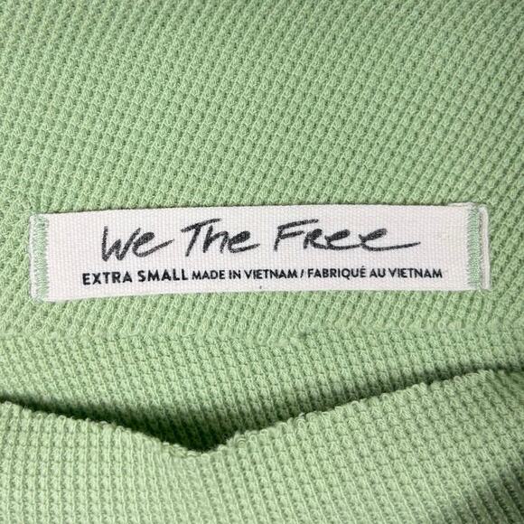 Free People We The Free Off Shoulder Long Sleeve Fuji Thermal Top in Misty Path - Picture 8 of 9